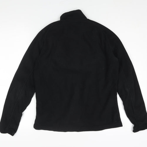 Quechua Womens Black Polyester Pullover Sweatshirt Size L Zip - Logo