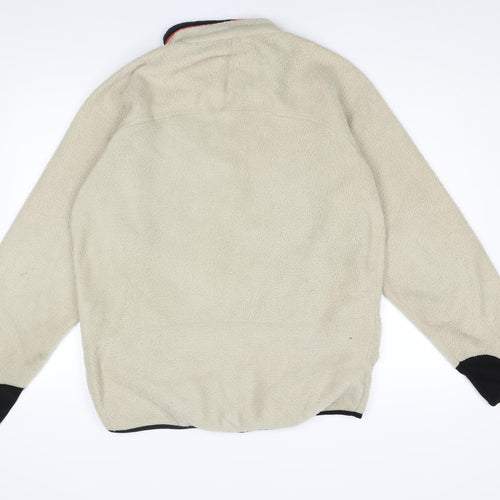 FILA Mens Beige Jacket Size L Zip - Logo Size L-XL