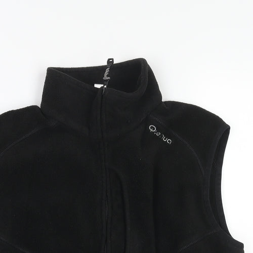 Quechua Womens Black Gilet Jacket Size M Zip - Pockets