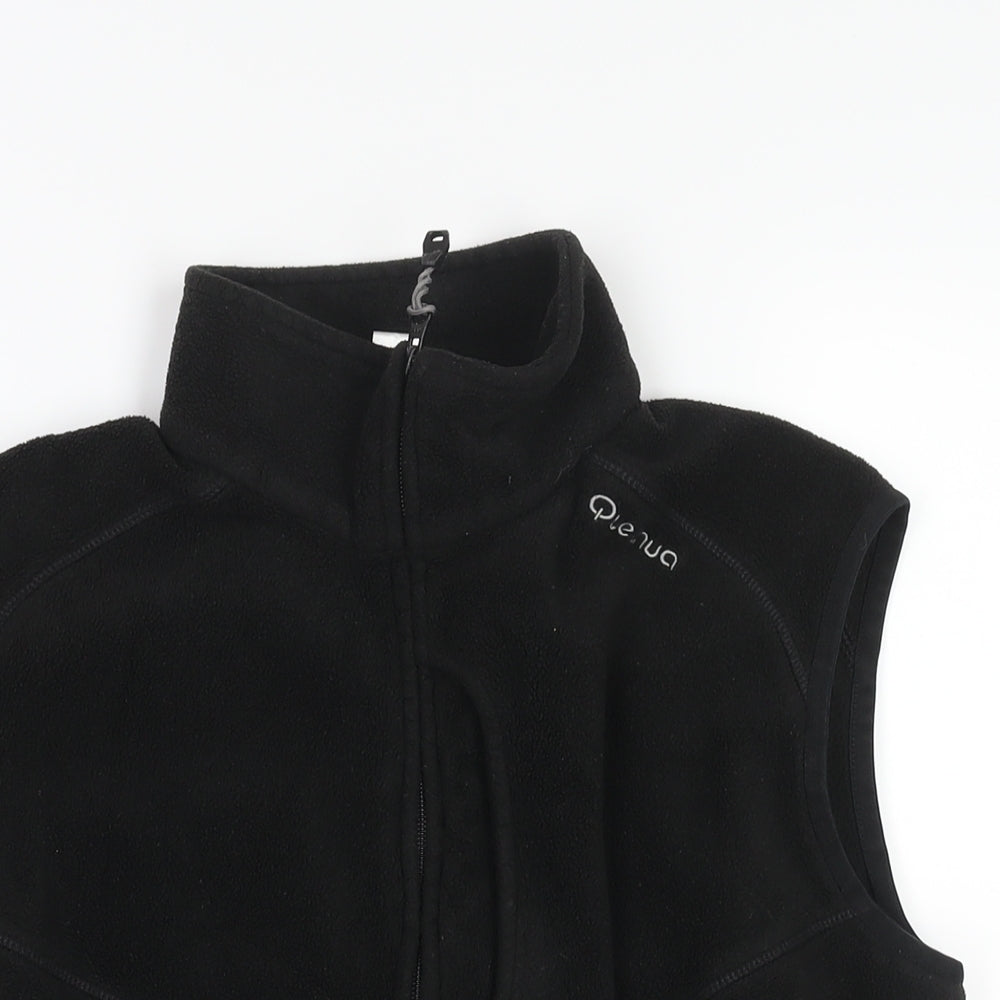 Quechua Womens Black Gilet Jacket Size M Zip - Pockets