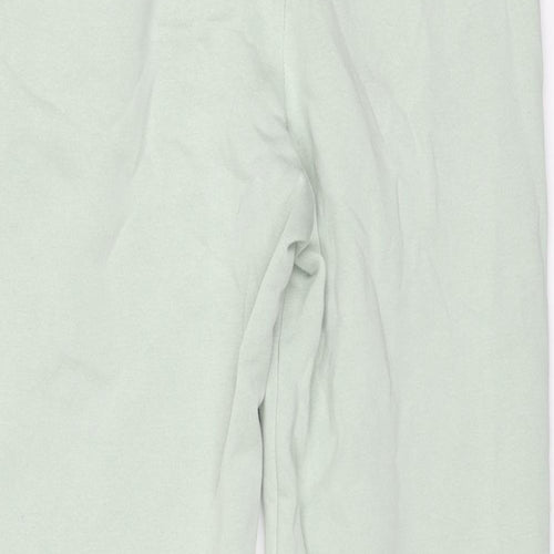 Nike Girls Green Cotton Jogger Trousers Size L L27 in Regular Drawstring - Tick Logo
