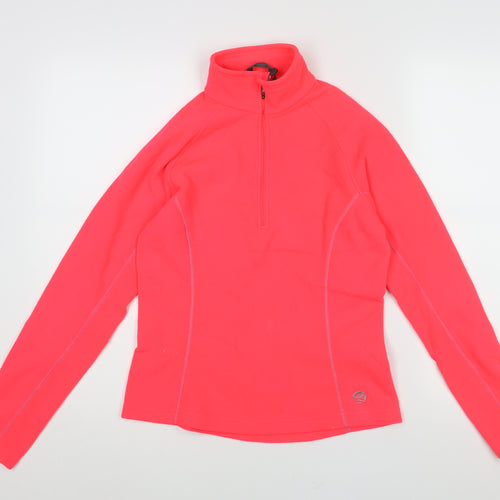 Mountain Hardwear Womens Pink Polyester Pullover Sweatshirt Size S Zip - Neon