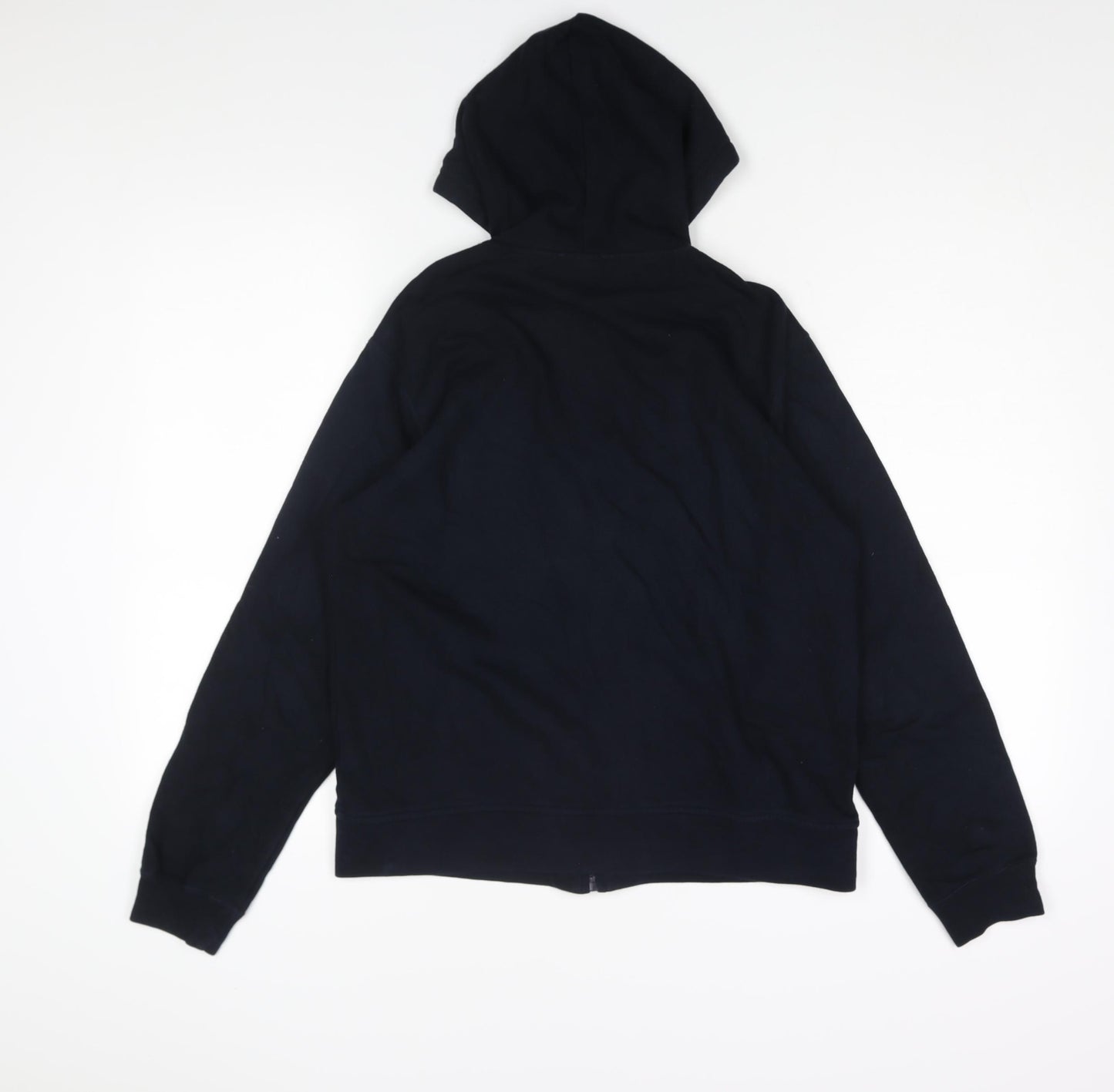 Marks and Spencer Womens Blue Cotton Full Zip Hoodie Size 14 Zip