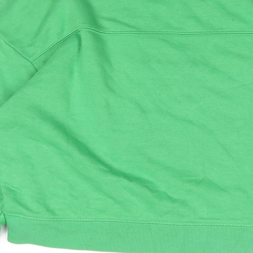 Zara Womens Green Cotton Pullover Sweatshirt Size S Pullover