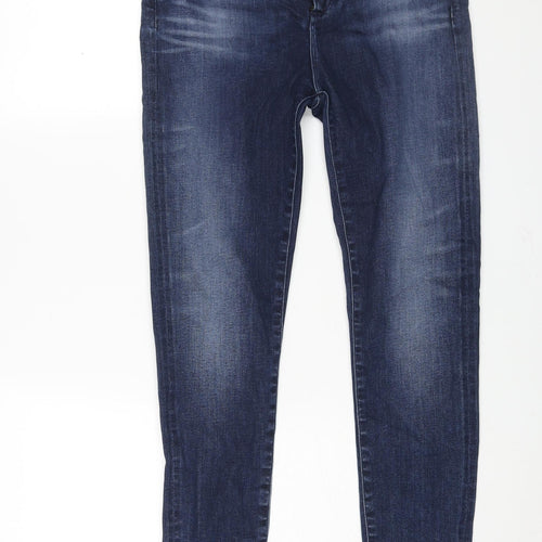 White Stuff Womens Blue Cotton Skinny Jeans Size 10 L29 in Regular Zip