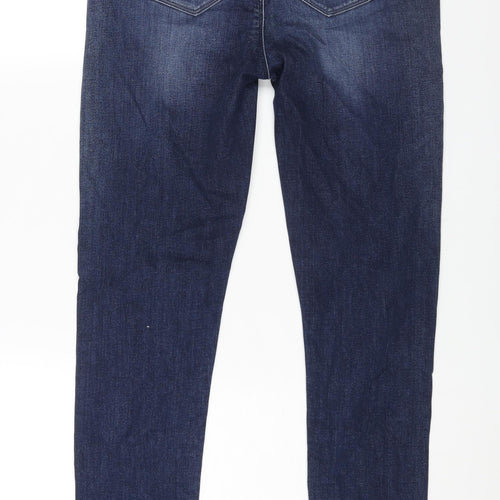 White Stuff Womens Blue Cotton Skinny Jeans Size 10 L29 in Regular Zip
