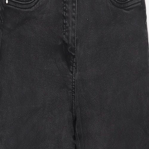 M&Co Womens Grey Cotton Skinny Jeans Size 12 L27 in Regular Zip