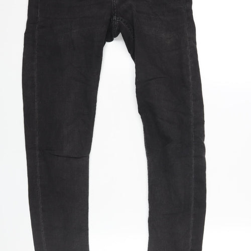 Divided by H&M Womens Black Cotton Skinny Jeans Size 8 L28 in Regular Zip