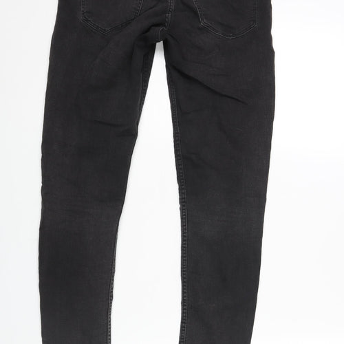 Divided by H&M Womens Black Cotton Skinny Jeans Size 8 L28 in Regular Zip