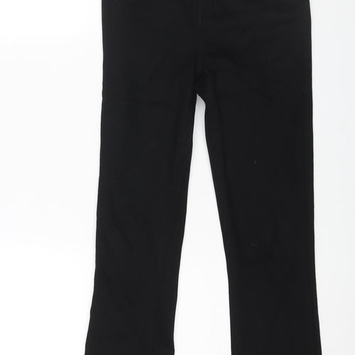 Karen Millen Womens Black Cotton Bootcut Jeans Size 6 L27 in Slim Zip