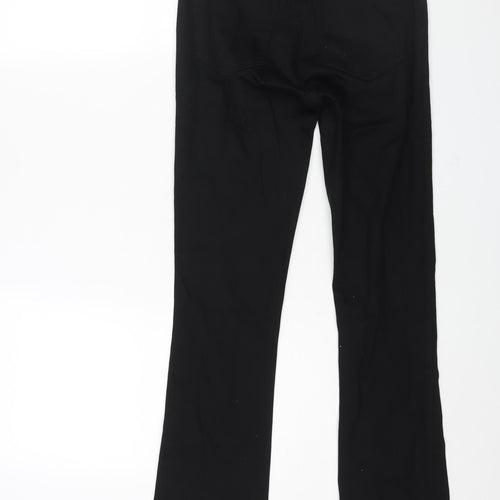 Karen Millen Womens Black Cotton Bootcut Jeans Size 6 L27 in Slim Zip
