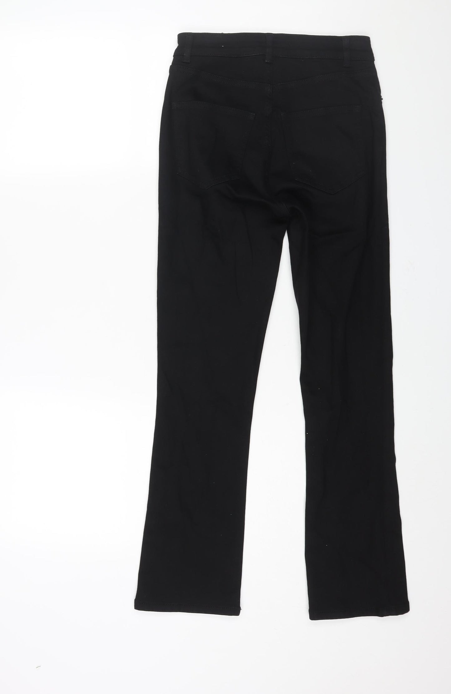 Karen Millen Womens Black Cotton Bootcut Jeans Size 6 L27 in Slim Zip