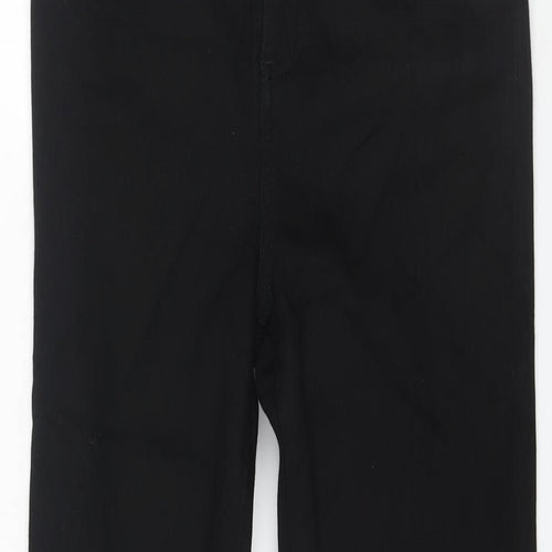 Karen Millen Womens Black Cotton Bootcut Jeans Size 6 L27 in Slim Zip