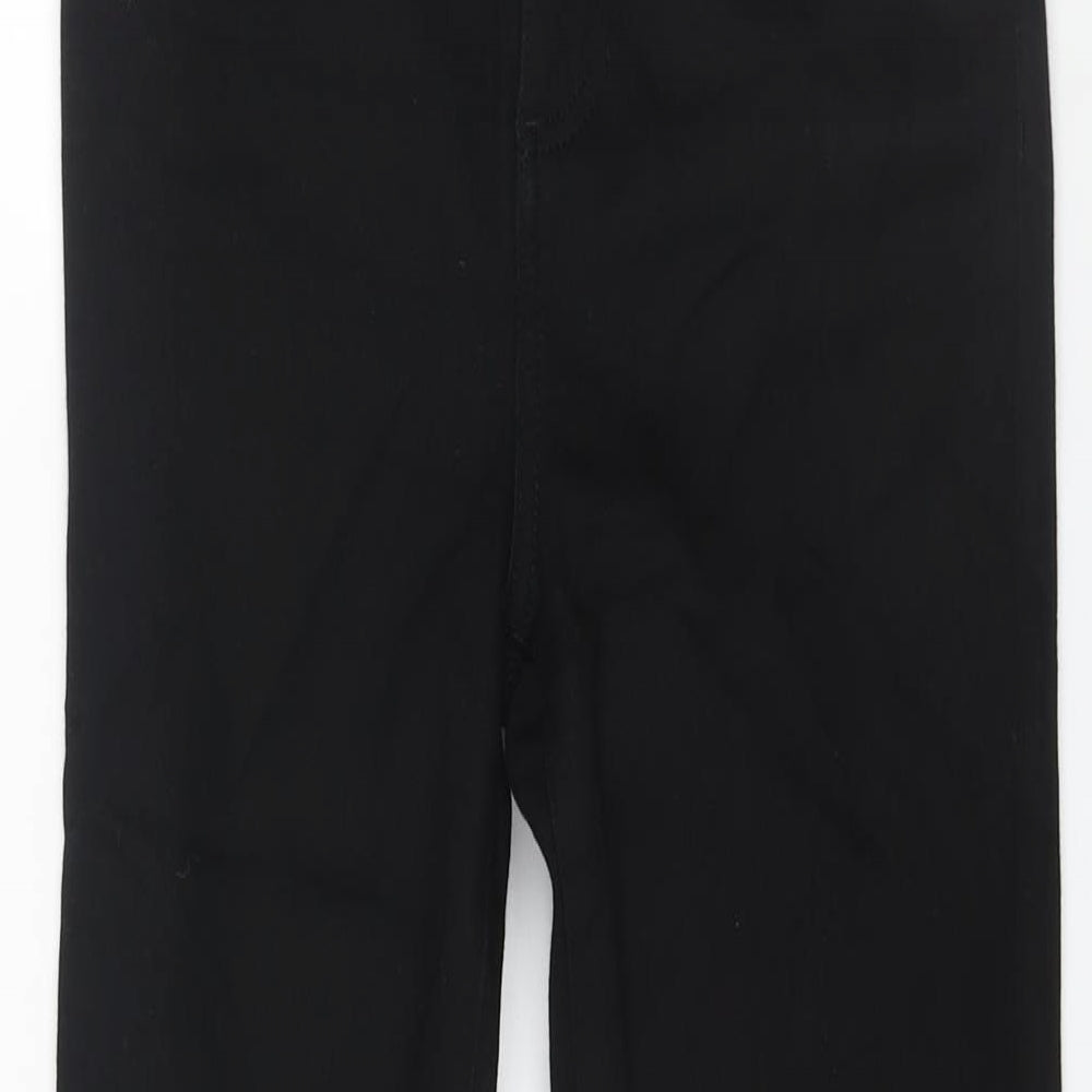 Karen Millen Womens Black Cotton Bootcut Jeans Size 6 L27 in Slim Zip