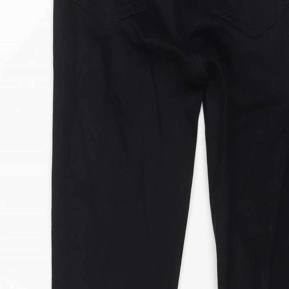 Karen Millen Womens Black Cotton Bootcut Jeans Size 6 L27 in Slim Zip