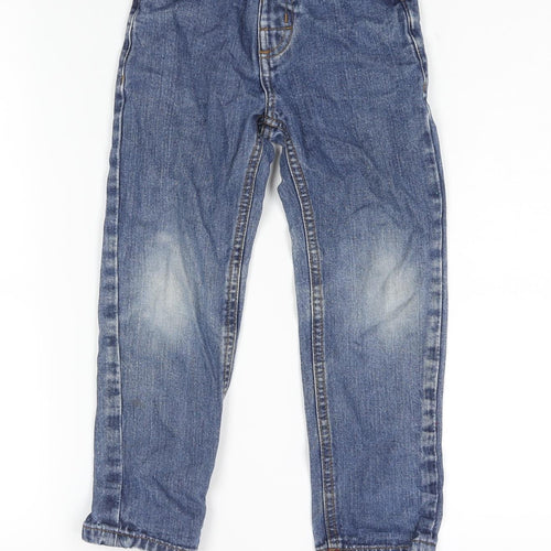 John Lewis Boys Blue Cotton Straight Jeans Size 4 Years Regular Button