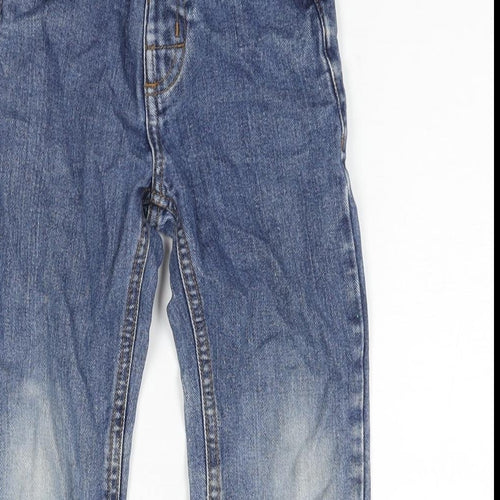 John Lewis Boys Blue Cotton Straight Jeans Size 4 Years Regular Button