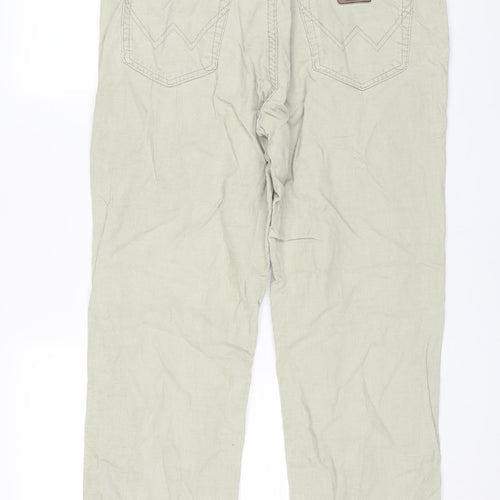 Wrangler Mens Beige Cotton Snow Pants Trousers Size 36 in L27 in Regular Zip