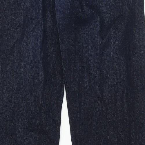 Fat Face Mens Blue Cotton Straight Jeans Size 34 in L31 in Regular Button