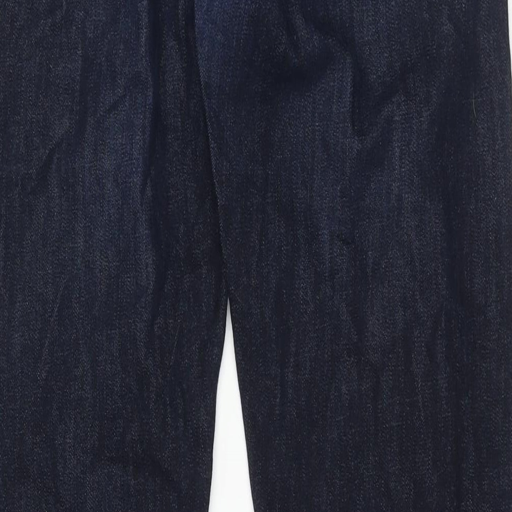 Fat Face Mens Blue Cotton Straight Jeans Size 34 in L31 in Regular Button