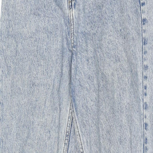 Denim & Co. Womens Blue Cotton Mom Jeans Size 6 L30 in Regular Zip
