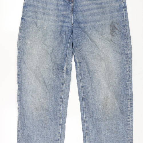 COLLUSION Mens Blue Cotton Straight Jeans Size 28 in L32 in Regular Zip