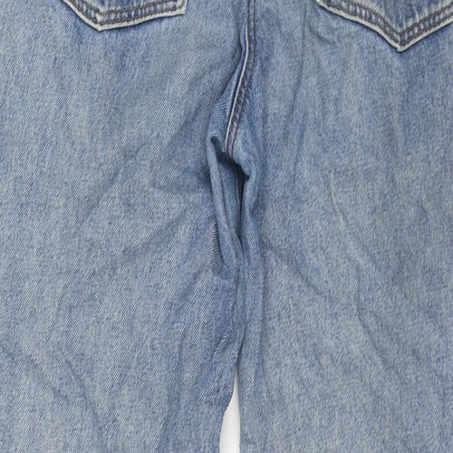 COLLUSION Mens Blue Cotton Straight Jeans Size 28 in L32 in Regular Zip