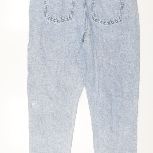 Denim & Co. Womens Blue Cotton Mom Jeans Size 20 L27 in Regular Zip
