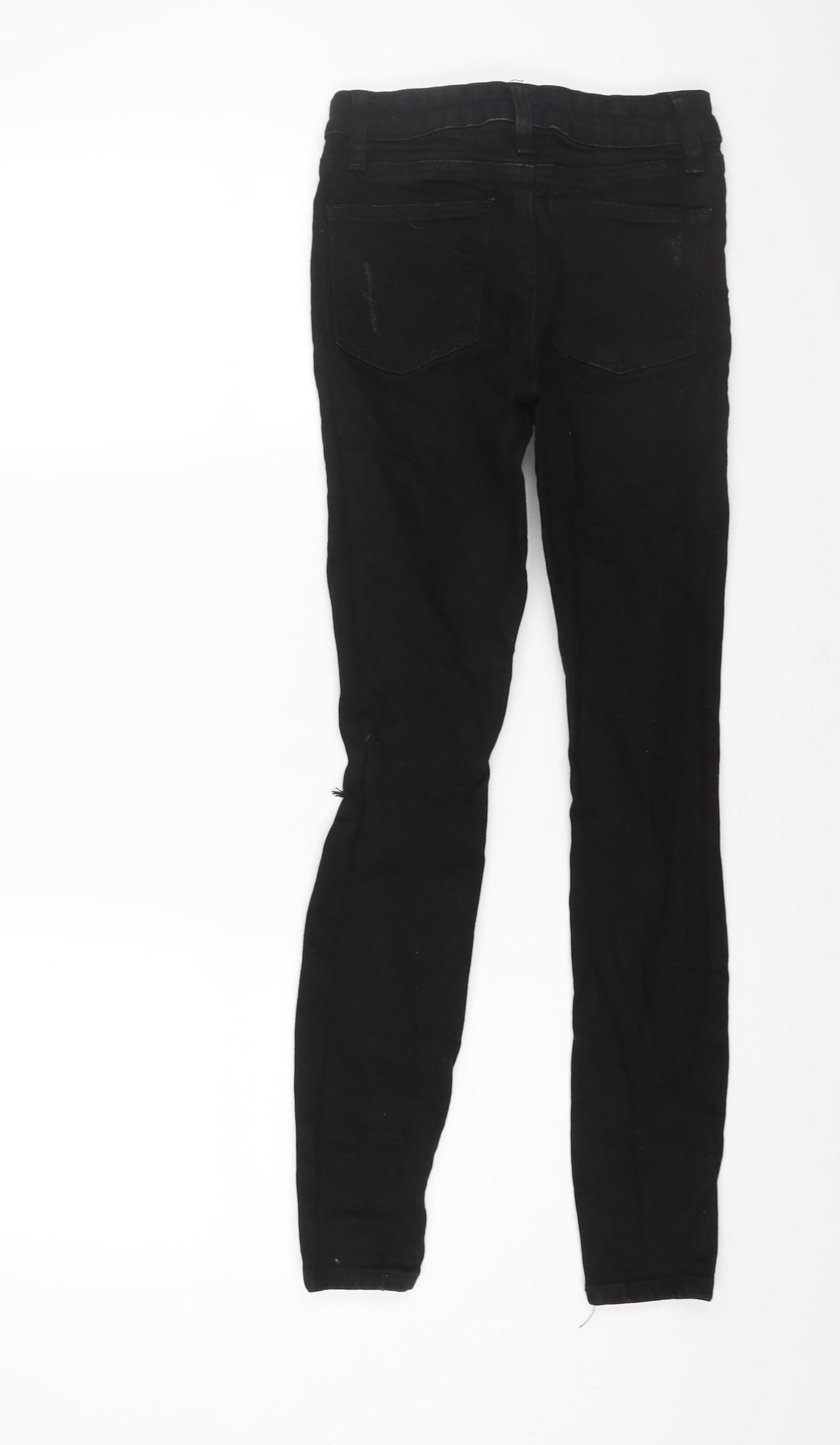 Denim & Co. Womens Black Cotton Skinny Jeans Size 4 L28 in Regular Zip