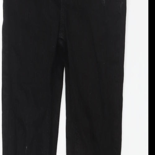 Denim & Co. Womens Black Cotton Skinny Jeans Size 4 L28 in Regular Zip