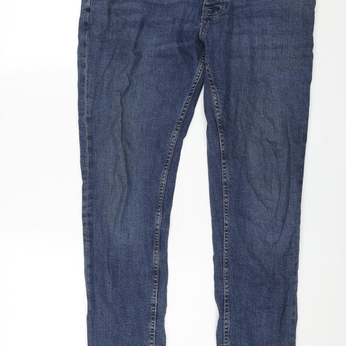 Denim & Co. Mens Blue Cotton Skinny Jeans Size 34 in L34 in Regular Zip