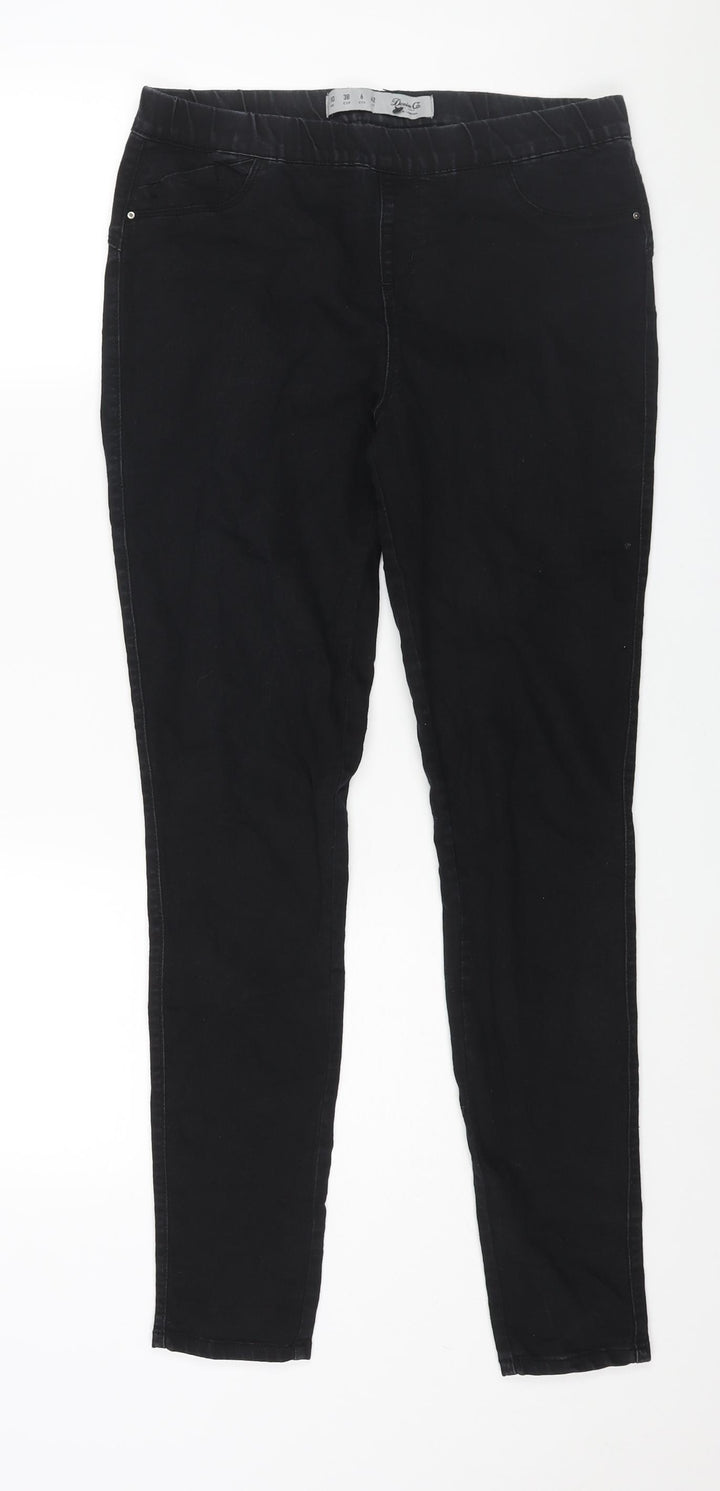 Denim & Co. Womens Black Cotton Jegging Jeans Size 10 L31 in Regular
