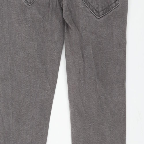 Bershka Mens Grey Cotton Skinny Jeans Size 30 in L28 in Regular Zip