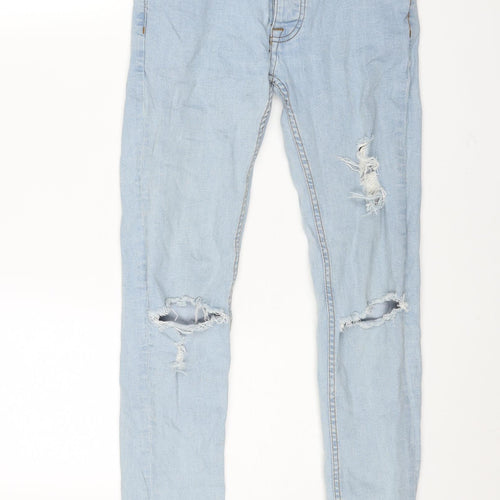 Denim & Co. Mens Blue Cotton Skinny Jeans Size 28 in L30 in Regular Button