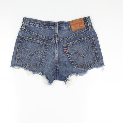 Levi's Womens Blue Cotton Cut-Off Shorts Size 25 in Regular Zip