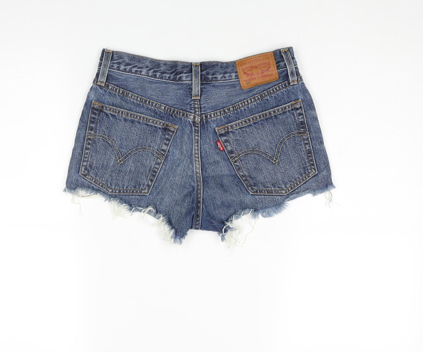 Levi's Womens Blue Cotton Cut-Off Shorts Size 25 in Regular Zip