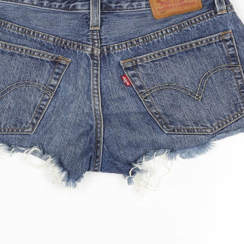 Levi's Womens Blue Cotton Cut-Off Shorts Size 25 in Regular Zip
