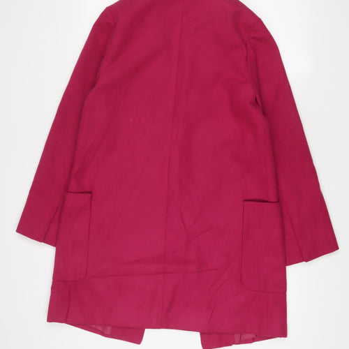 Missguided Womens Pink Overcoat Coat Size 8 - Open