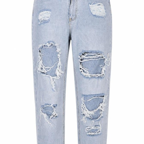 PRETTYLITTLETHING Womens Blue Cotton Mom Jeans Size 12 L30 in Regular Zip