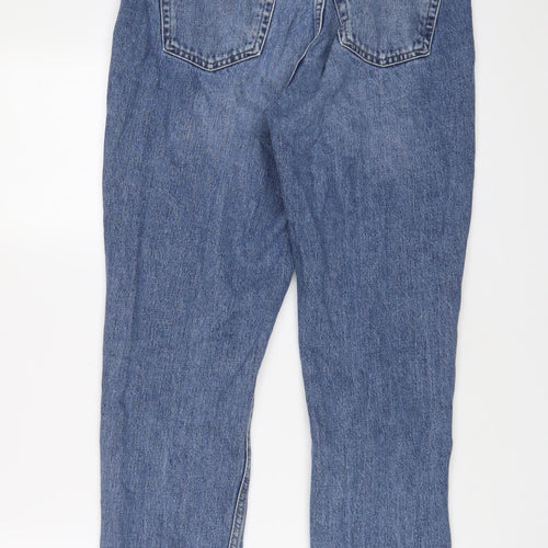 Topshop Womens Blue Cotton Mom Jeans Size 30 in L30 in Regular Zip