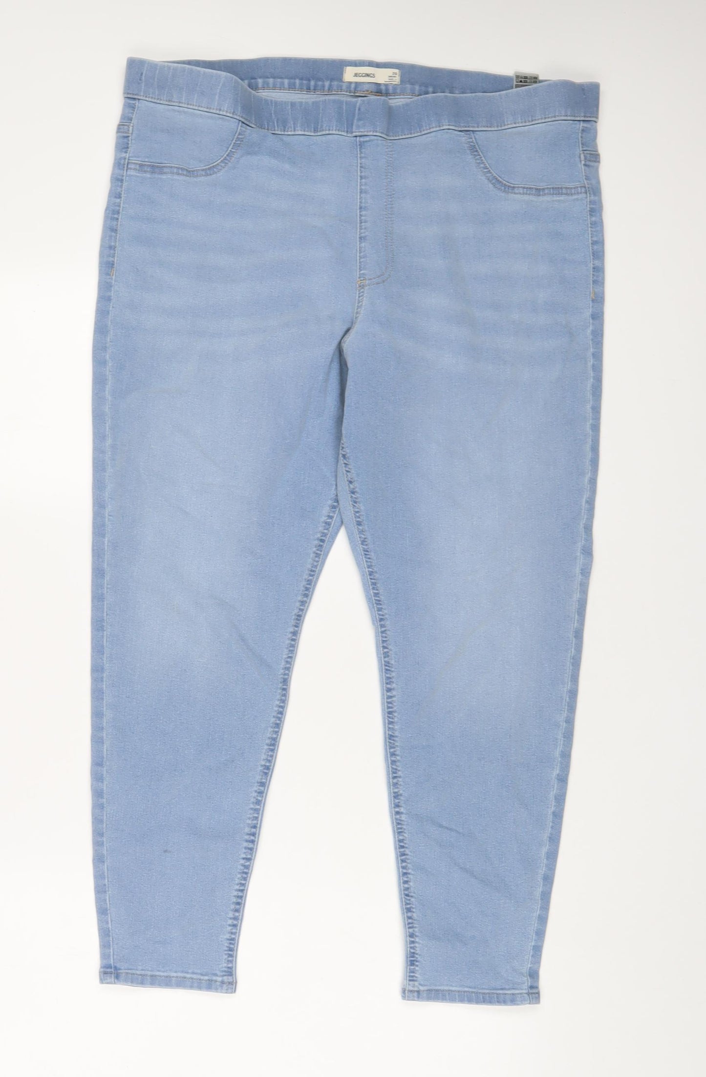 Marks and Spencer Womens Blue Cotton Jegging Jeans Size 20 L25 in Regular