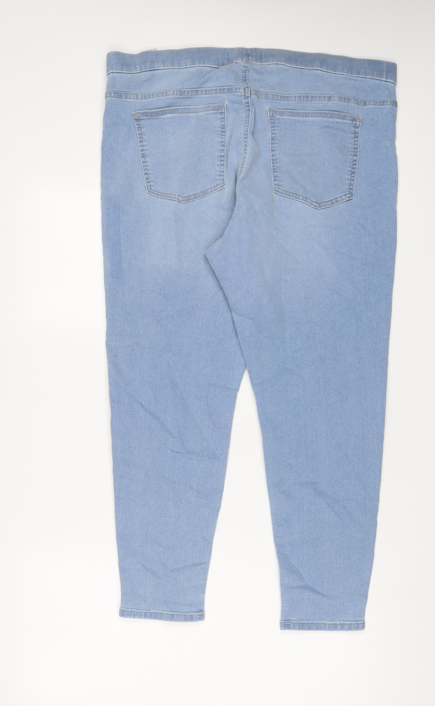 Marks and Spencer Womens Blue Cotton Jegging Jeans Size 20 L25 in Regular