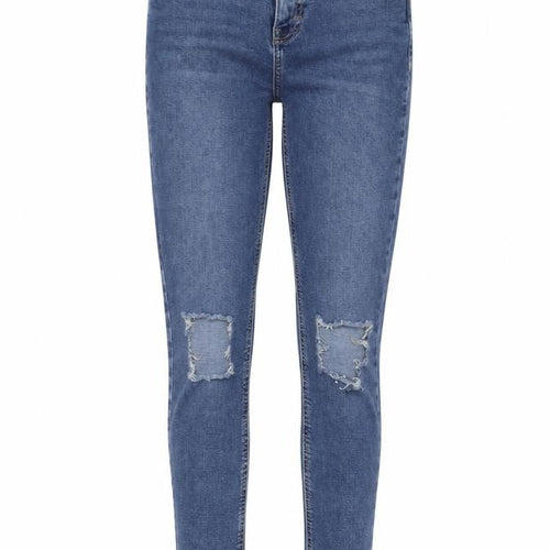 Topshop Womens Blue Cotton Skinny Jeans Size 26 in L34 in Regular Zip