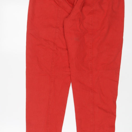 Diane Gilman Womens Red Cotton Jegging Jeans Size L L30 in Regular