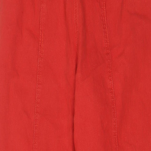 Diane Gilman Womens Red Cotton Jegging Jeans Size L L30 in Regular