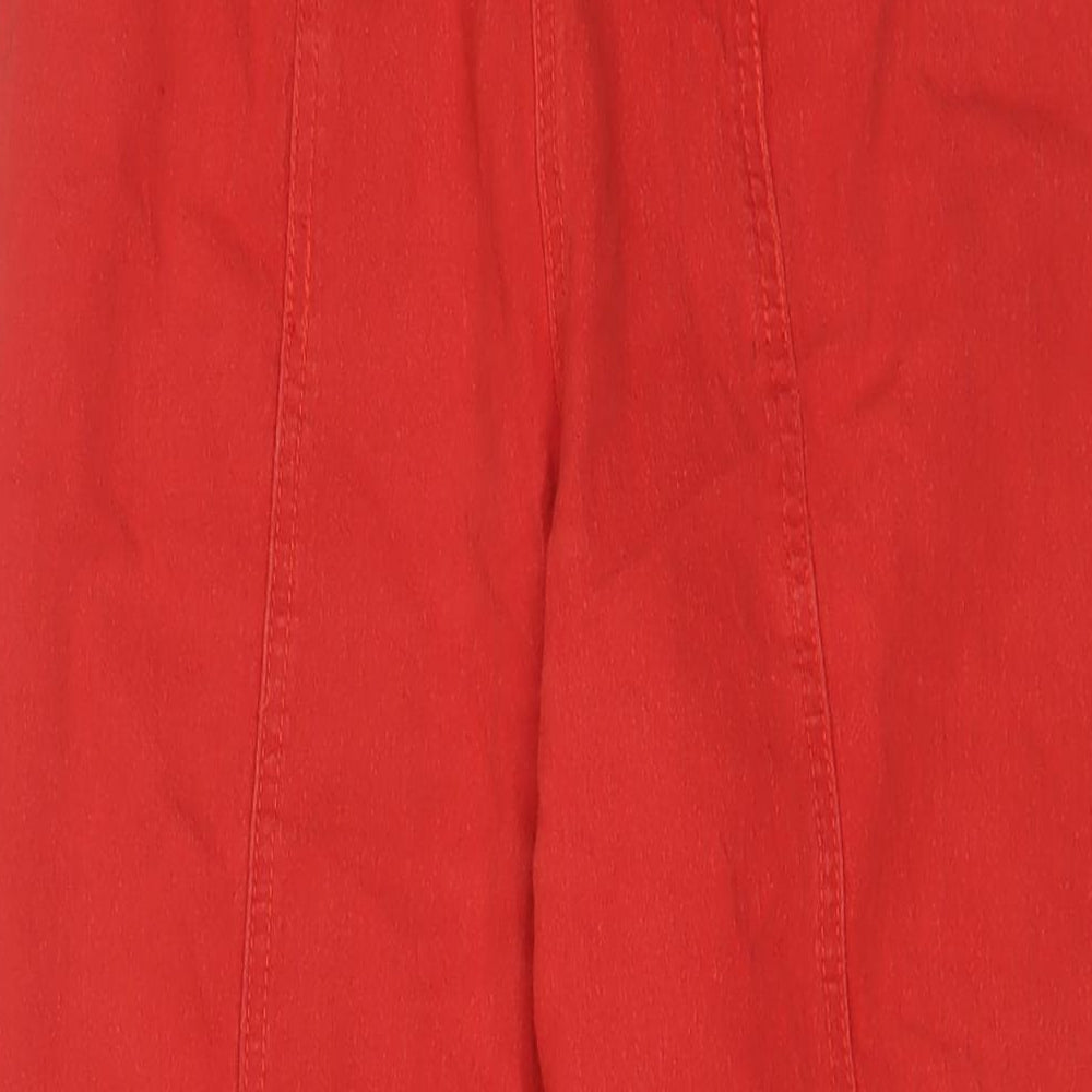 Diane Gilman Womens Red Cotton Jegging Jeans Size L L30 in Regular