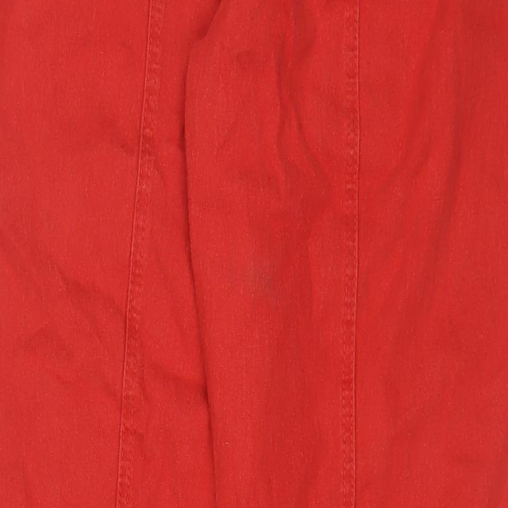 Diane Gilman Womens Red Cotton Jegging Jeans Size L L30 in Regular