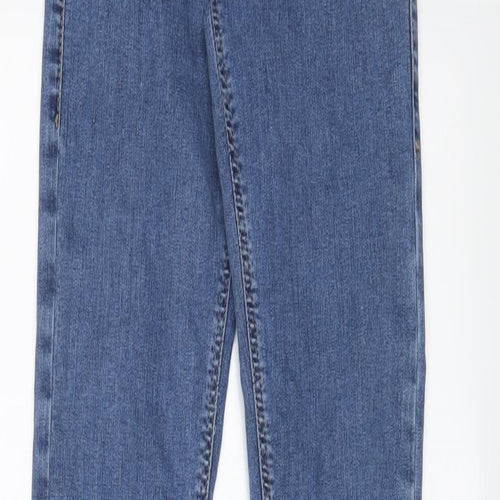 Topshop Womens Blue Cotton Skinny Jeans Size 26 in L34 in Regular Zip