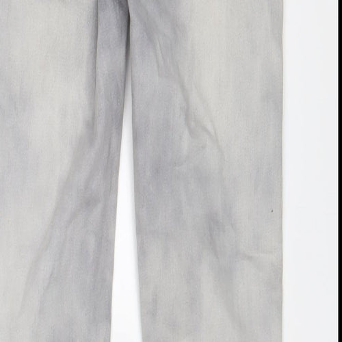 Marks and Spencer Womens Grey Cotton Skinny Jeans Size 8 L30 in Regular Zip - Zips