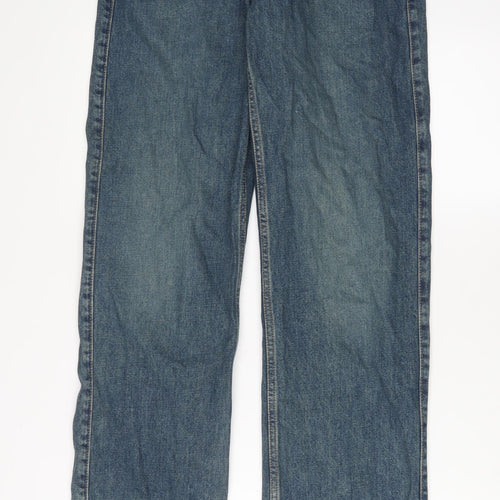 Weekday Womens Blue Cotton Straight Jeans Size 26 in L24 in Regular Zip